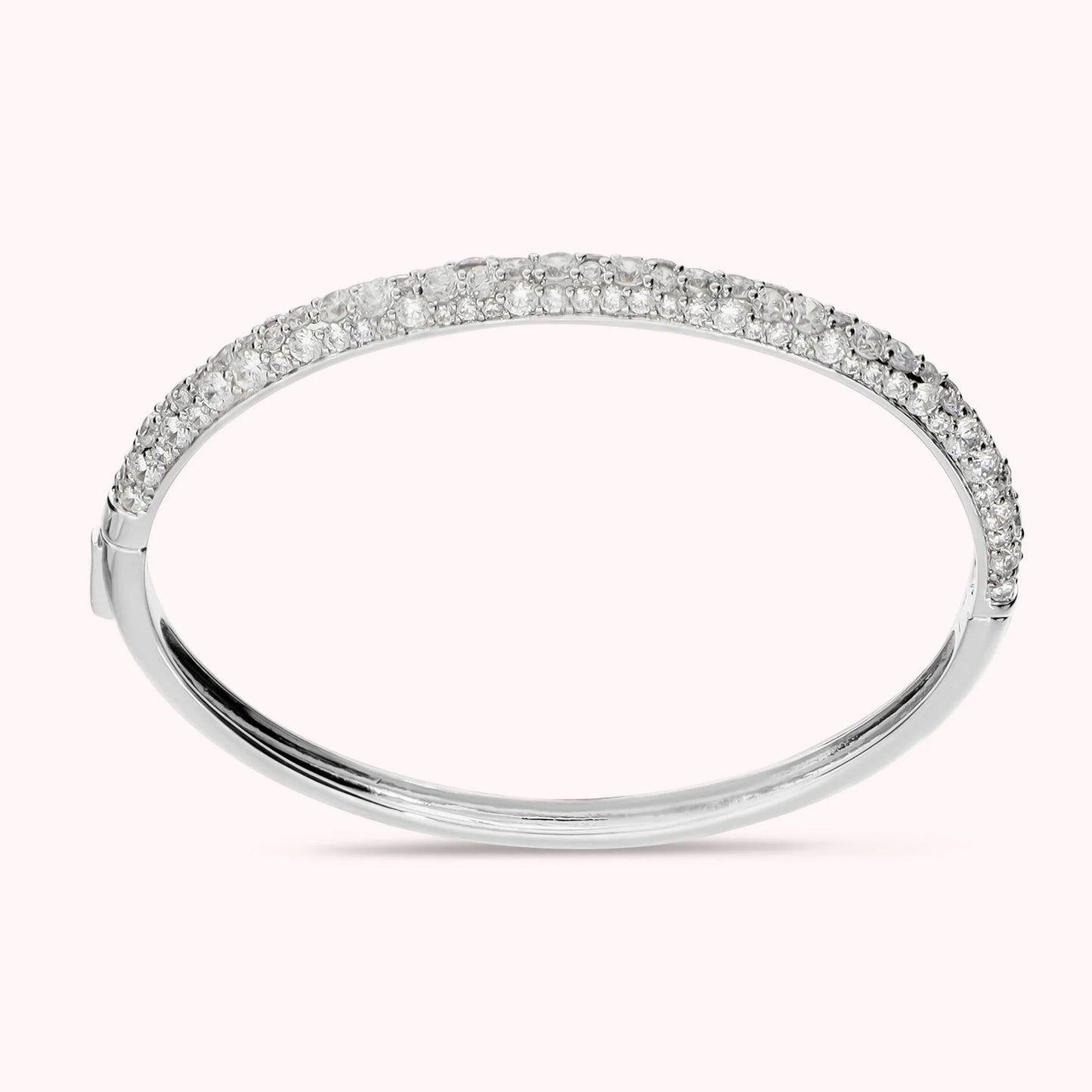 Bracciale Rigido Apribile con Pavè in Cubic Zirconia
