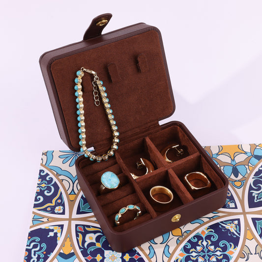 Portagioie Etrusca Gioielli - Similpelle Marrone - 155x90x55