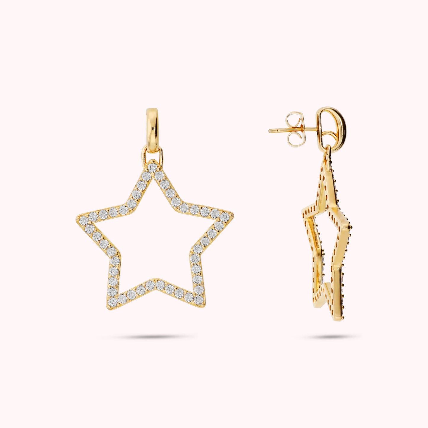 Orecchini Pendenti Stella con Cubic Zirconia