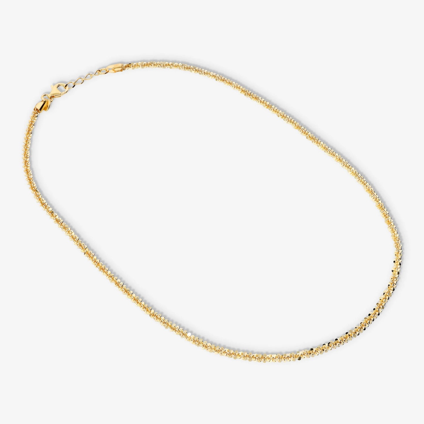 Collana Maglia Margherita in Argento 925 placcato Oro Giallo 18Kt