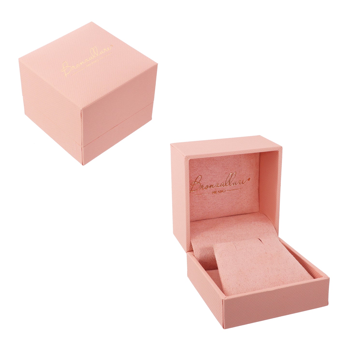 SCATOLA BRONZALLURE SMALL CON CERNIERA E FOAM TEXTURE ROSA