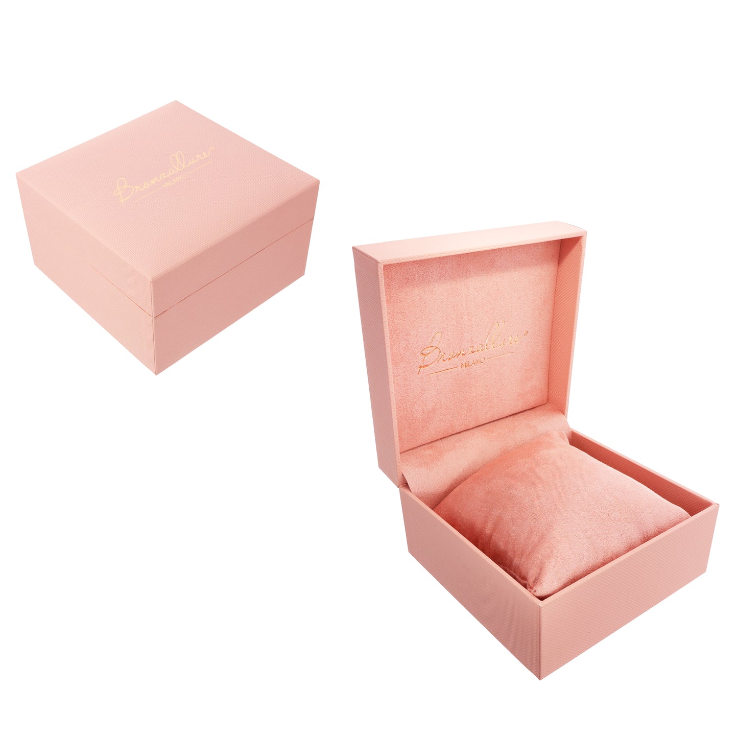 SCATOLA BRONZALLURE CUSCINO CON CERNIERA E FOAM TEXTURE ROSA