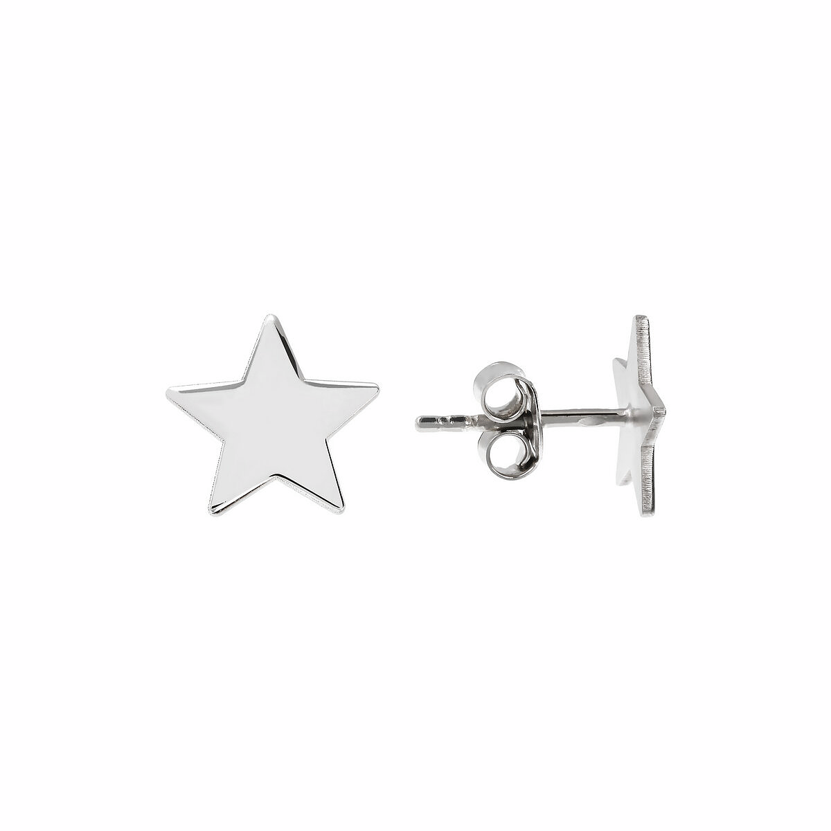 Orecchini a Bottone in Argento 925 placcato Platino