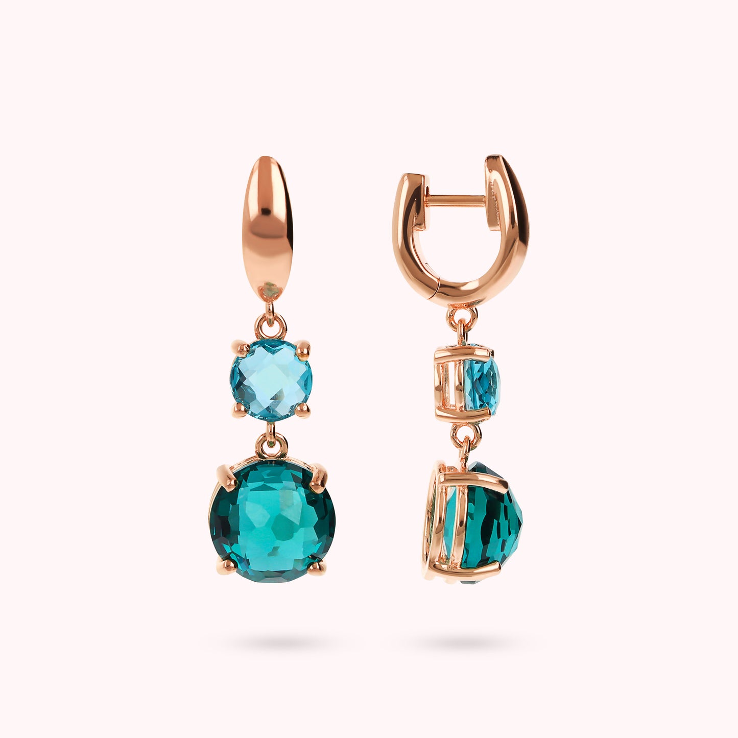 Orecchini Pendenti con Prisma Gem Tonde Graduate