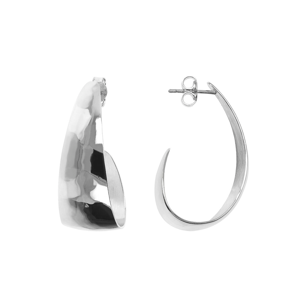 Boucles d'oreilles pendantes martelées