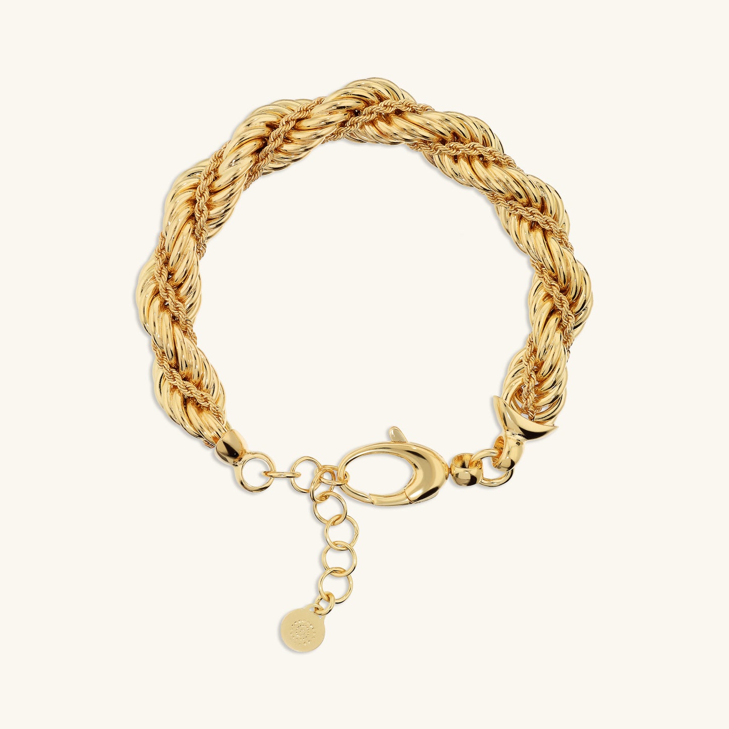 Bracelet à double chaîne et corde