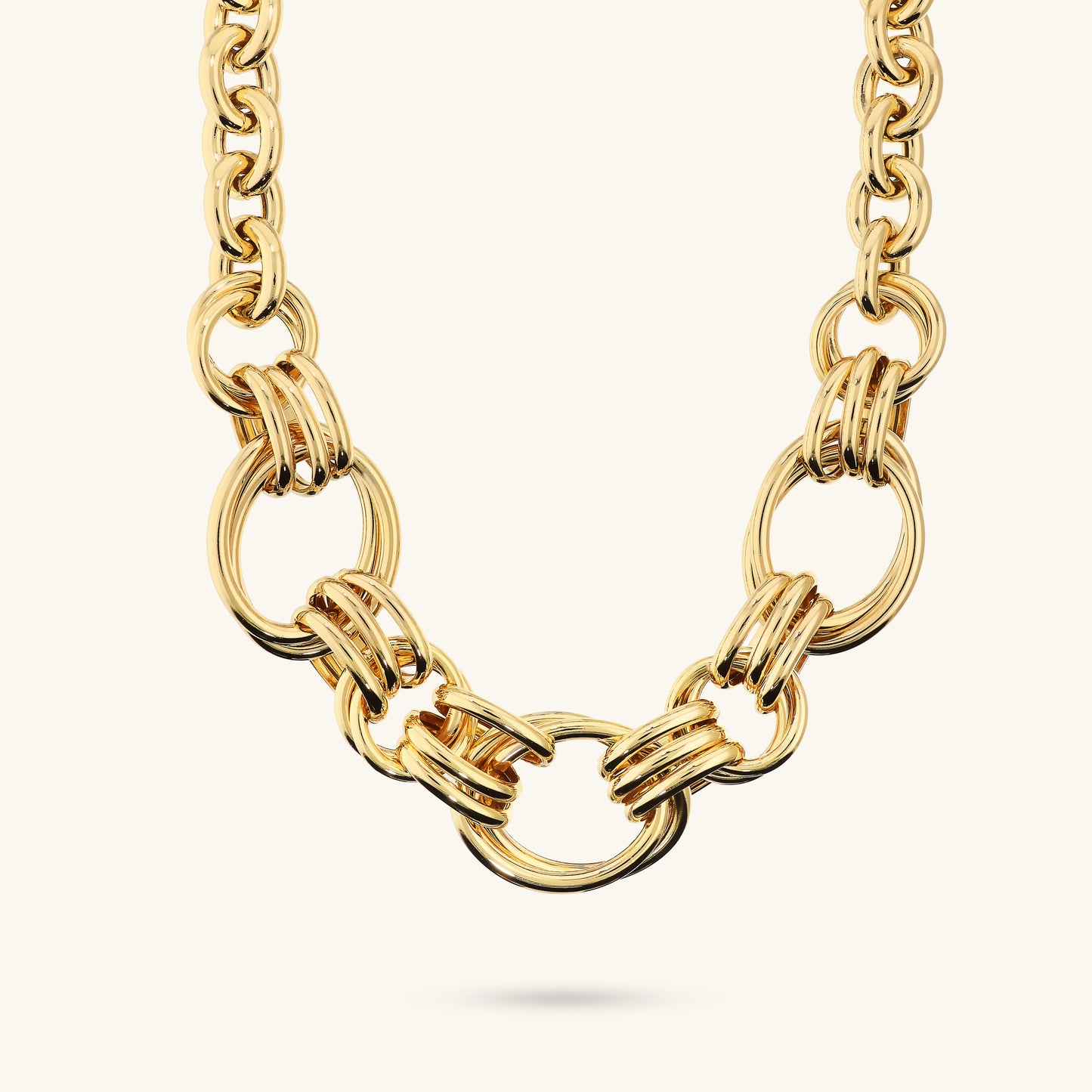 Collier ras du cou à maillons entrelacés ovales Maxi