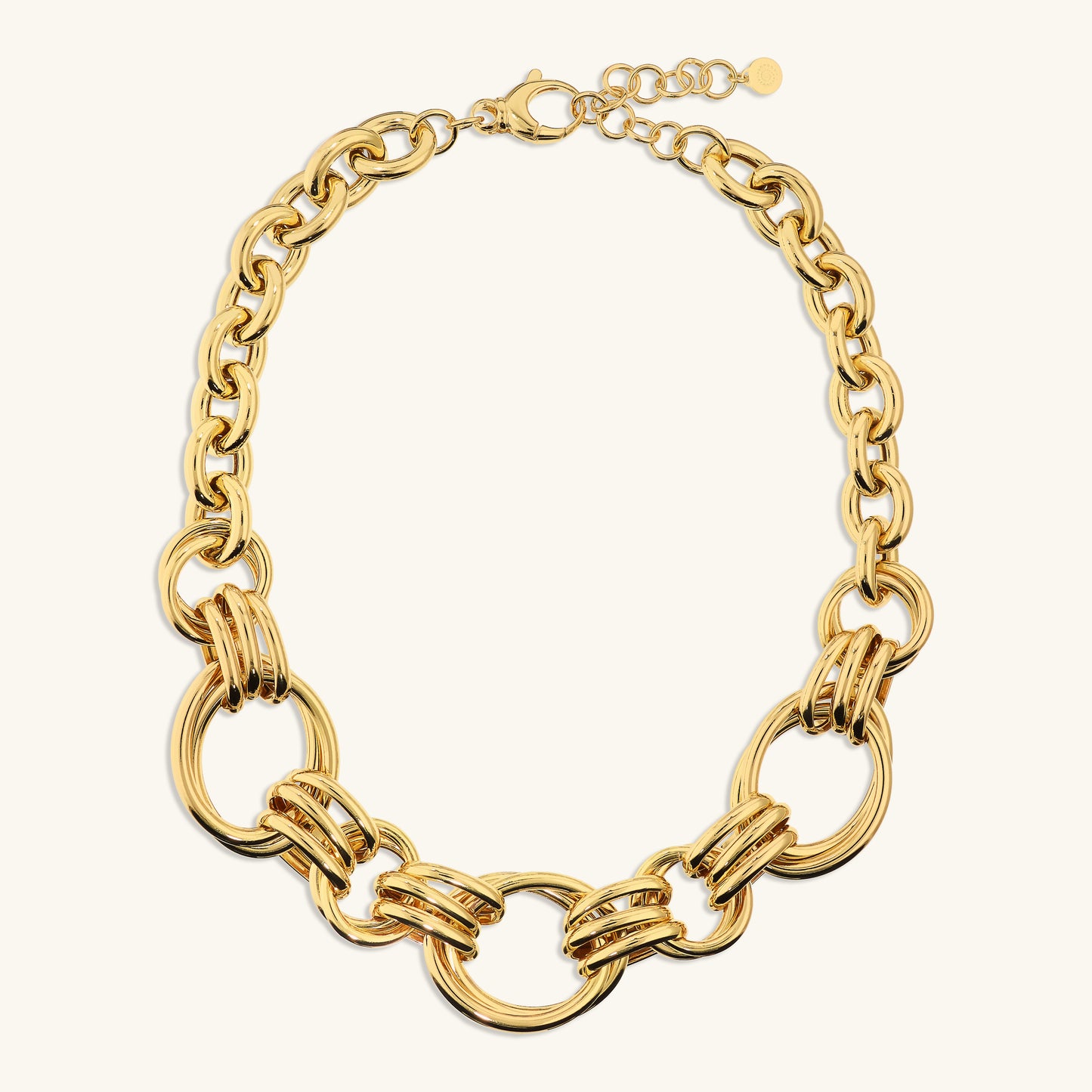 Collier ras du cou à maillons entrelacés ovales Maxi