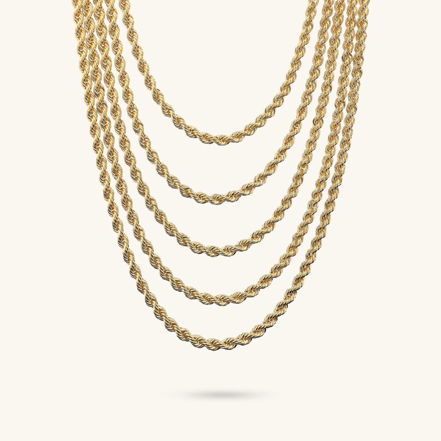 Collana Multifilo Graduata Maxi Catena Corda