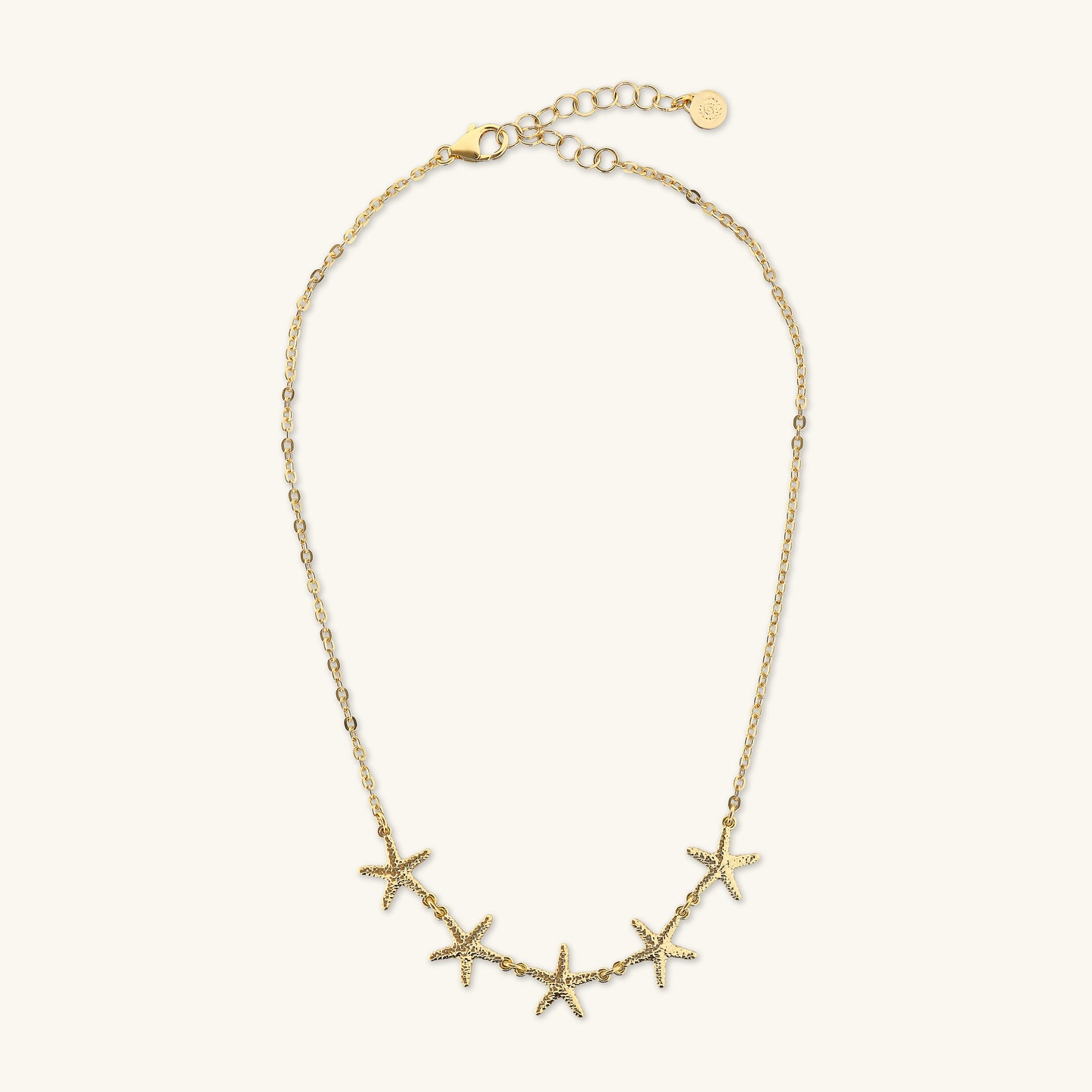 Collana Girocollo Catena Forzatina con Stelle di Mare Martellate