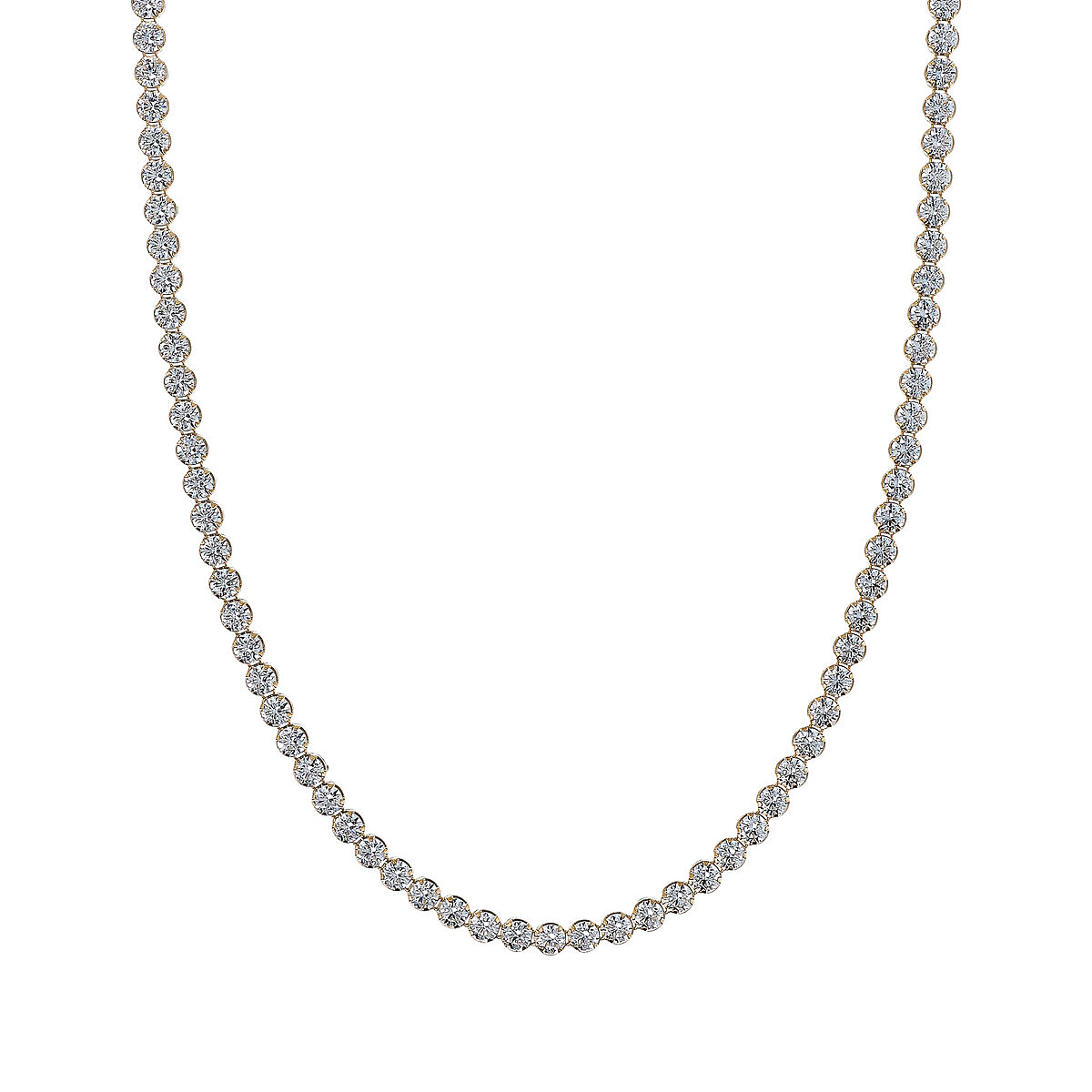 Collana Tennis in Oro 375 con Cubic Zirconia