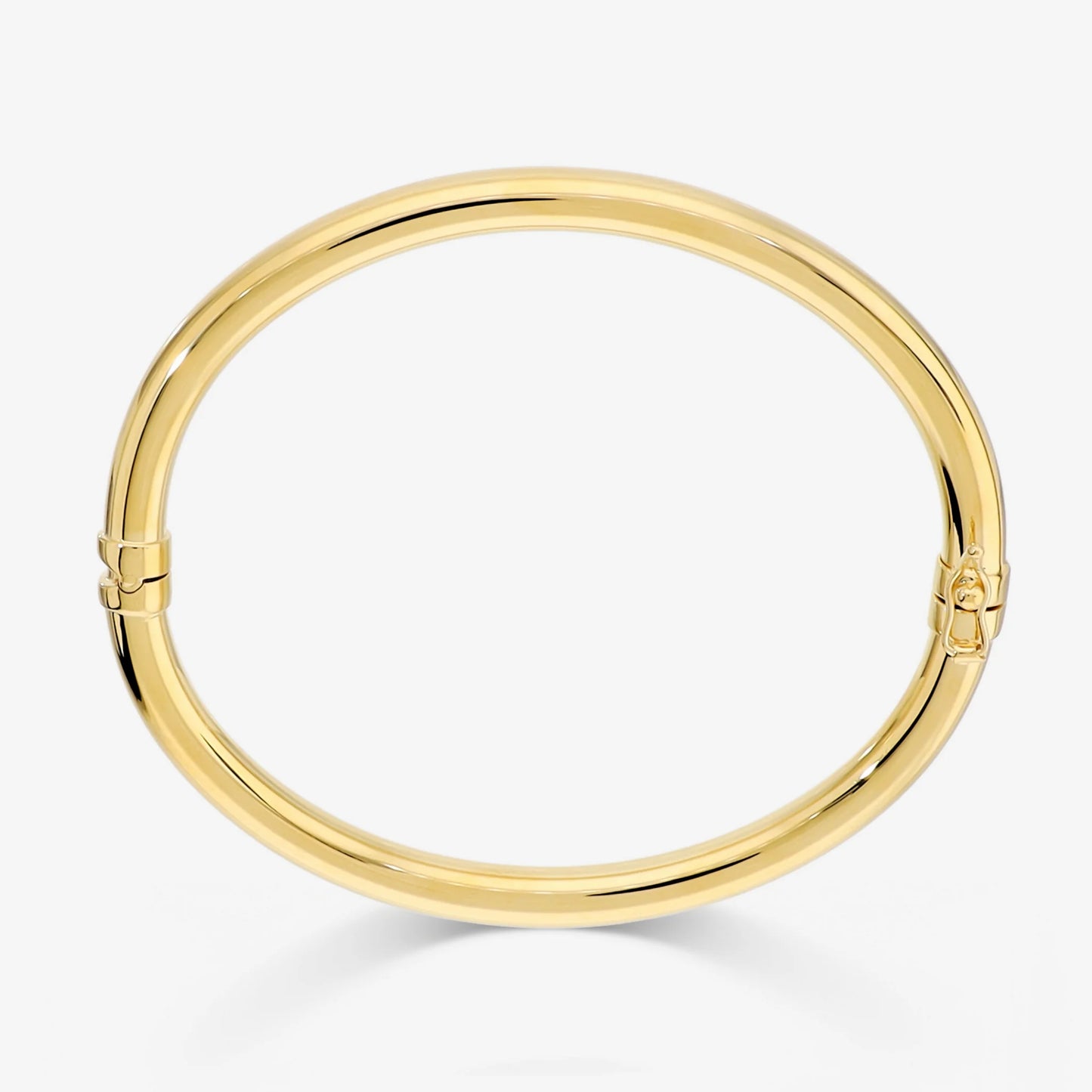 Bracciale Rigido Lucido in Argento 925 placcato Oro Giallo 18Kt
