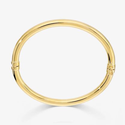 Bracciale Rigido Lucido in Argento 925 placcato Oro Giallo 18Kt
