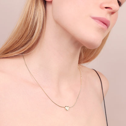 Collana Girocollo Catena Veneziana con Ciondolo Cuore