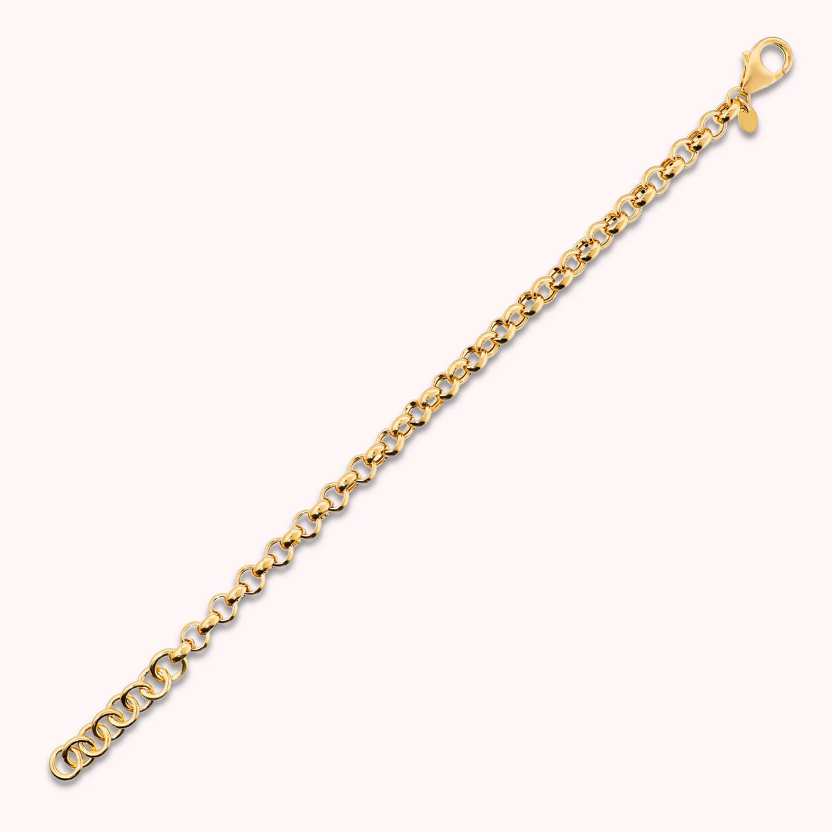 Bracciale Maglia Rolò Placcato Oro 18Kt