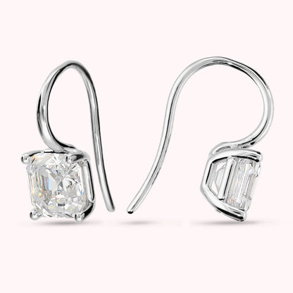 Orecchini Pendenti con Cubic Zirconia Quadrati 8*8mm