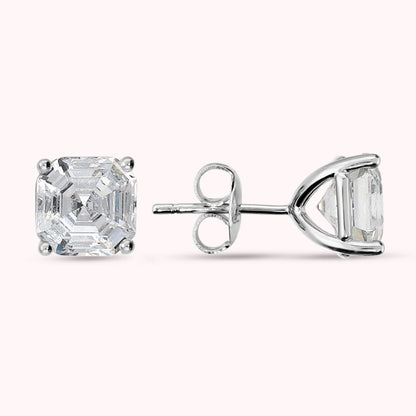 Orecchini a Lobo con Cubic Zirconia 8*8mm Placcati Oro 18Kt