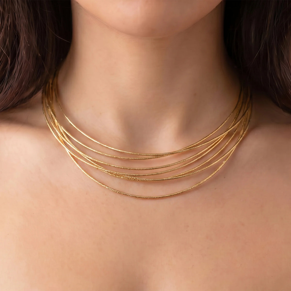 Collana Multifilo Maglia Tubogas