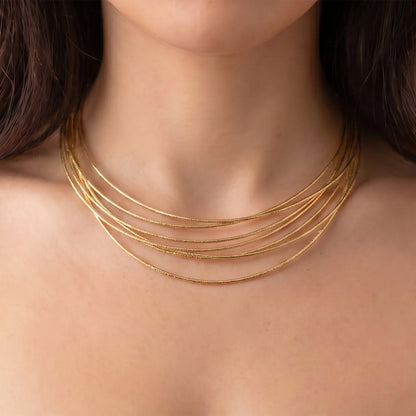 Collana Multifilo Maglia Tubogas