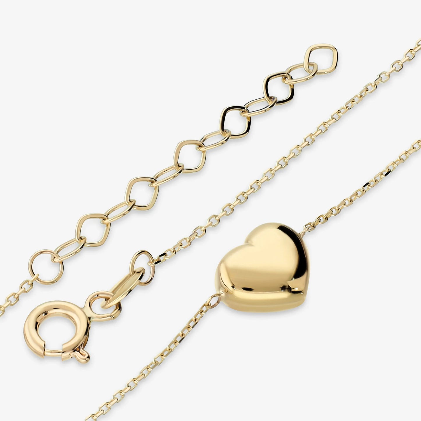 Bracciale Cuore Lucido Oro 375