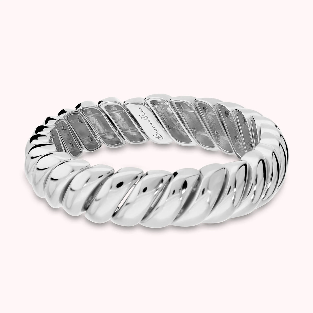 Bracciale Elastico Estensibile con Design a Tubogas Placcato Oro 18Kt