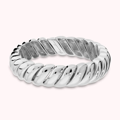 Bracciale Elastico Estensibile con Design a Tubogas Placcato Oro 18Kt