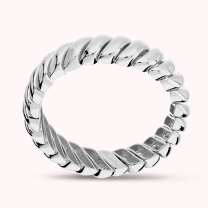 Bracciale Elastico Estensibile con Design a Tubogas Placcato Oro 18Kt