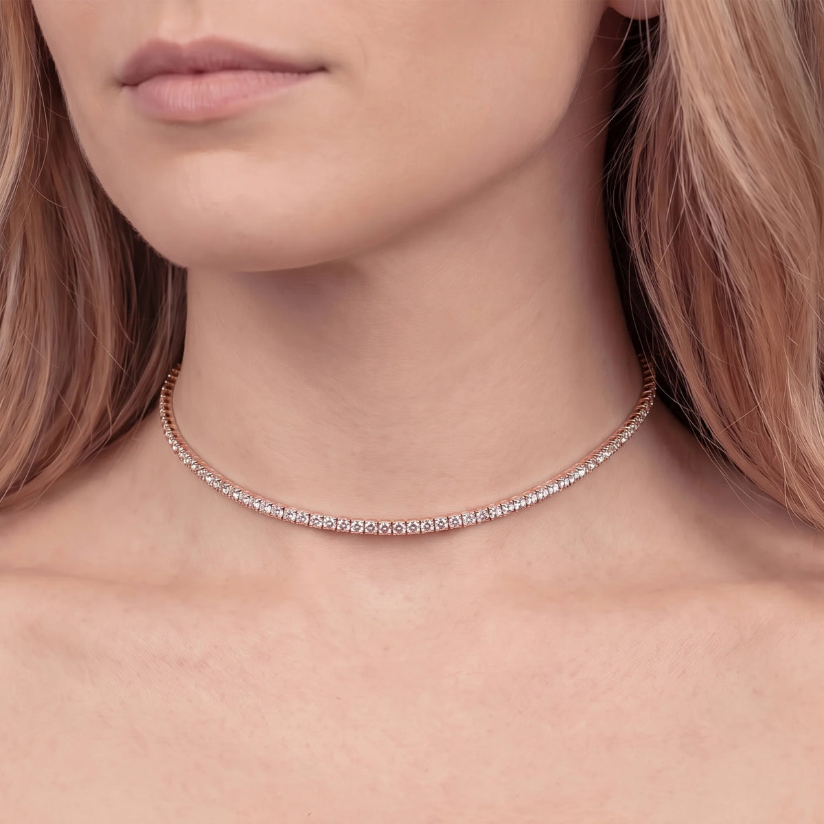 Collana Choker Tennis Memory con Cubic Zirconia
