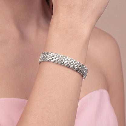 Bracciale Tubolare Mesh Elastico Placcato Oro 18Kt