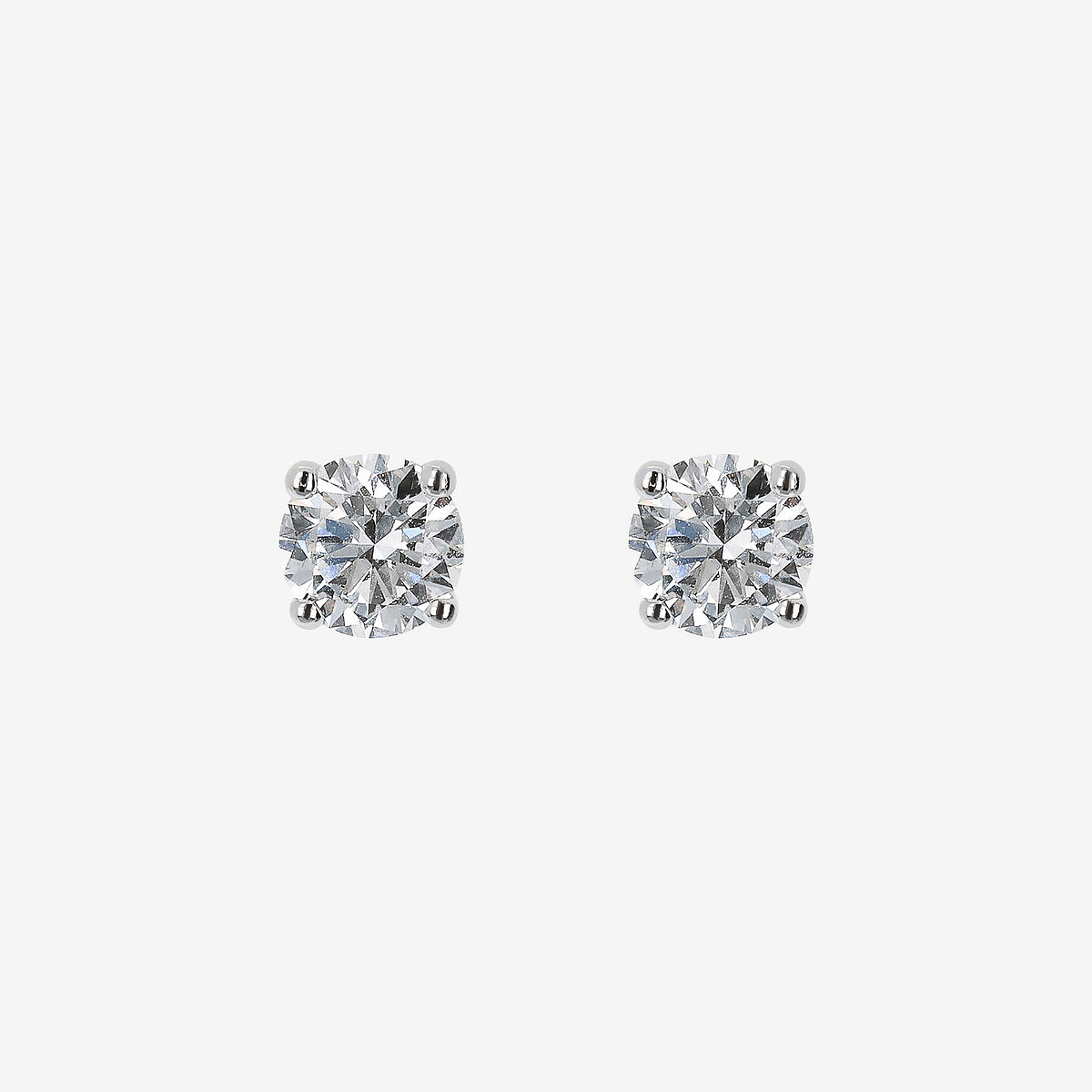 Orecchini Punto Luce Oro Bianco 375 con Diamanti Lab Grown 1Ct