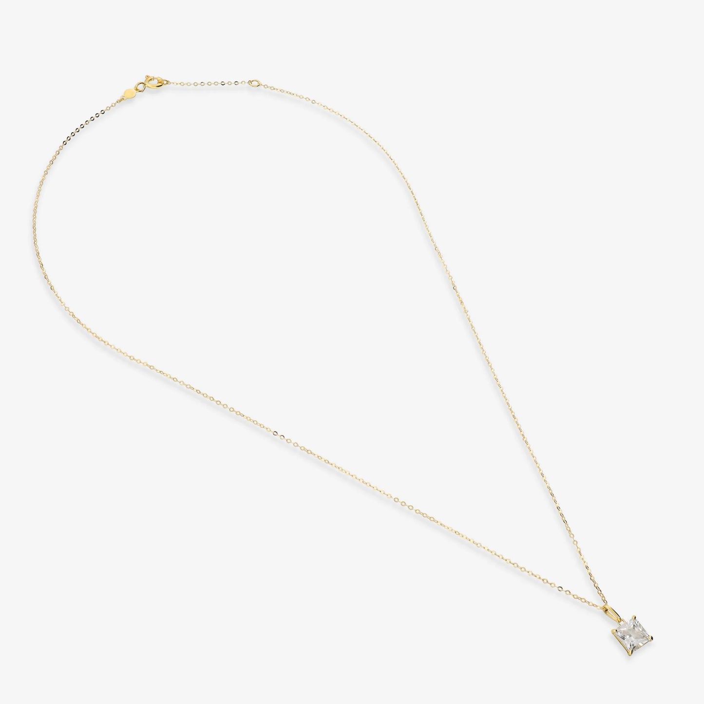 Collana in Oro Giallo 14Kt con Maglia Brillantina e Cubic Zirconia