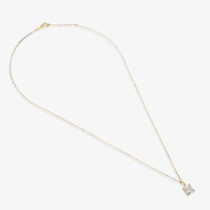 Collana in Oro Giallo 14Kt con Maglia Brillantina e Cubic Zirconia