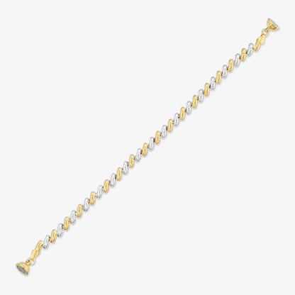 Bracciale Maglia San Marco Bicolore in Argento 950