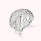 Anello a Intreccio in Pavè di Cubic Zirconia Placcato Oro 18Kt