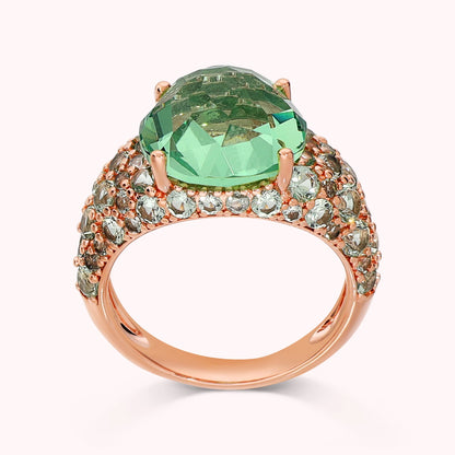 Anello con Pavé Misto e Prisma Gem