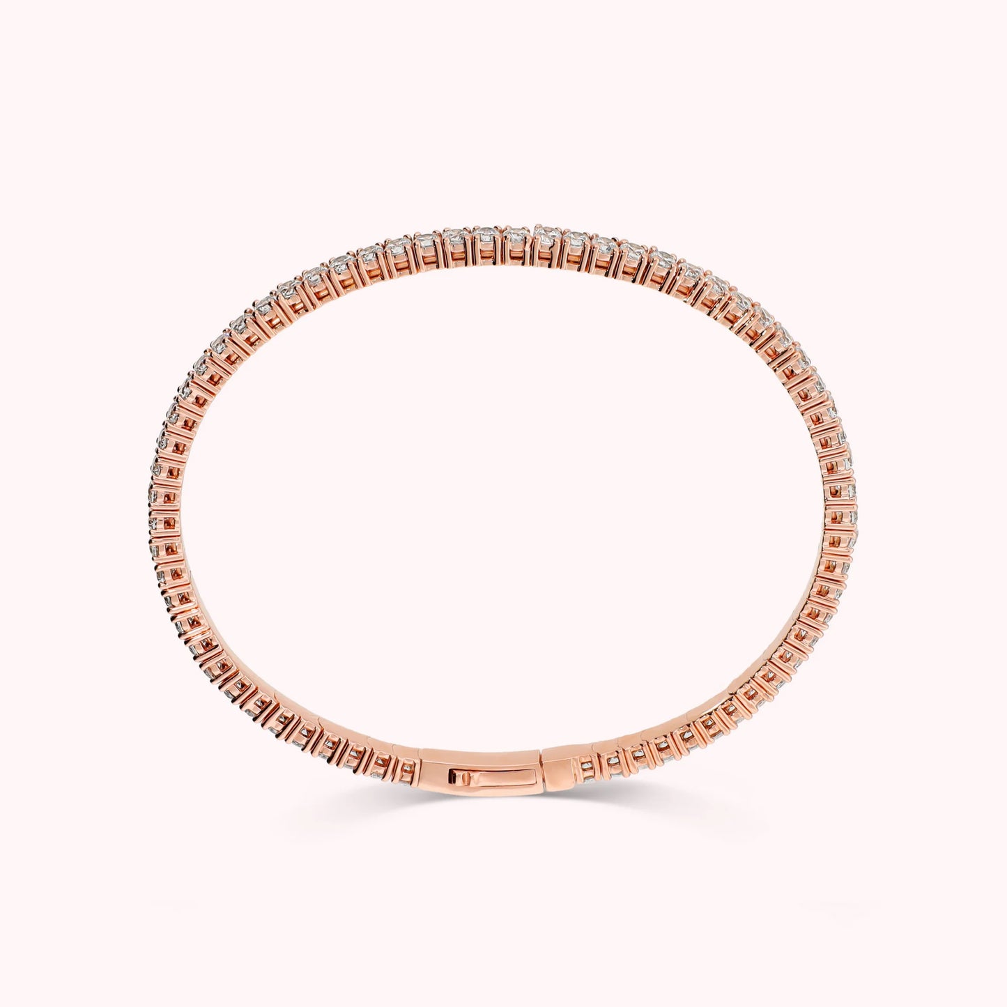 Rigid White Tennis Bracelet with Cubic Zirconia
