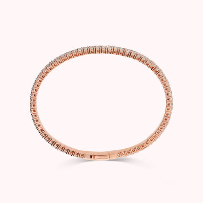 Rigid White Tennis Bracelet with Cubic Zirconia