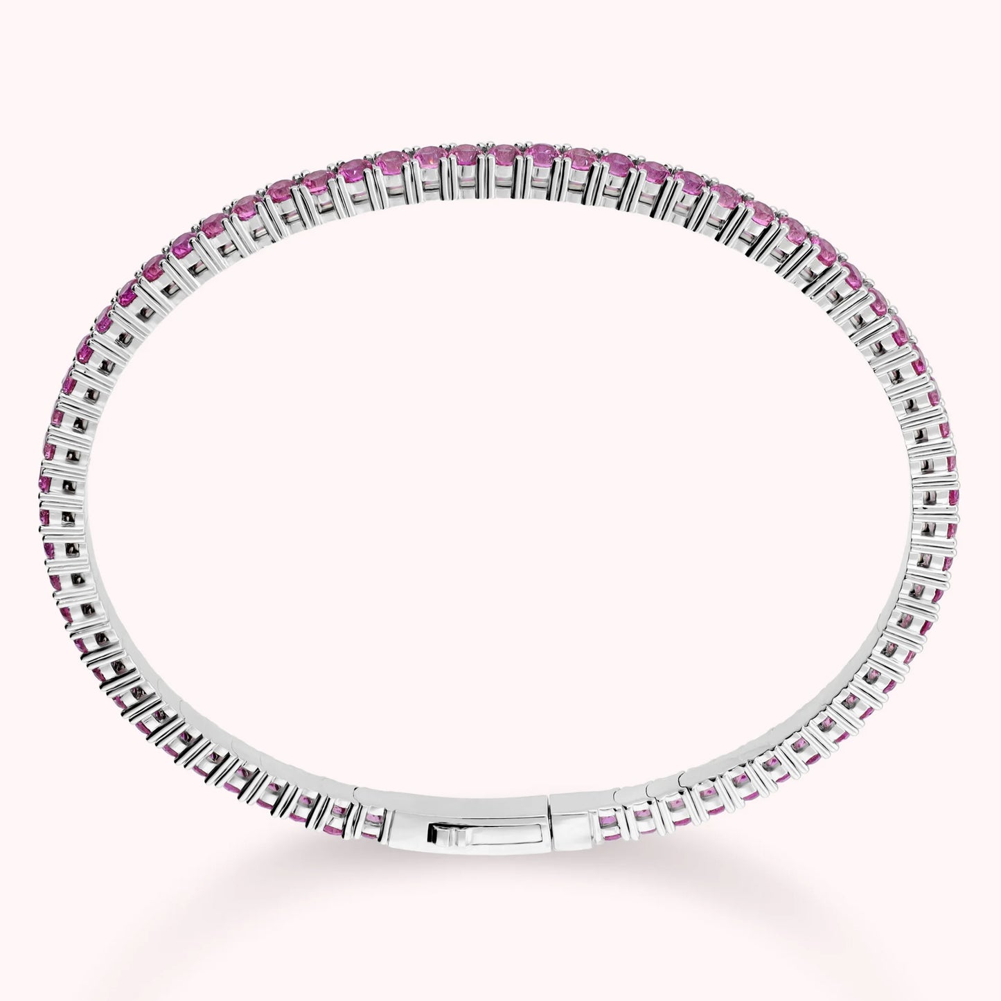 Rigid White Tennis Bracelet with Cubic Zirconia