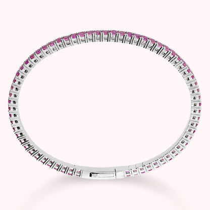 Rigid White Tennis Bracelet with Cubic Zirconia