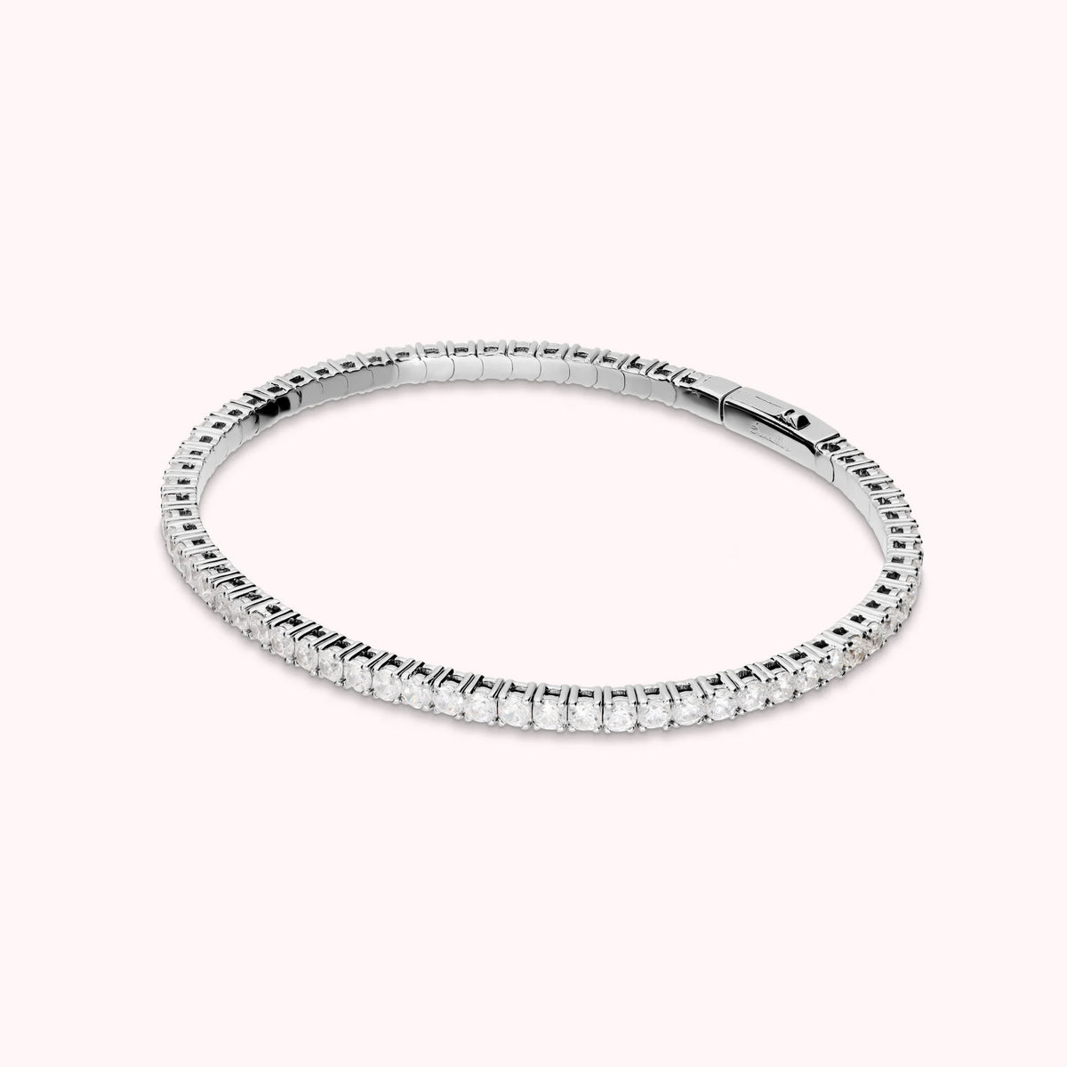 Bracciale Tennis Memory con Cubic Zirconia Placcato Oro 18Kt