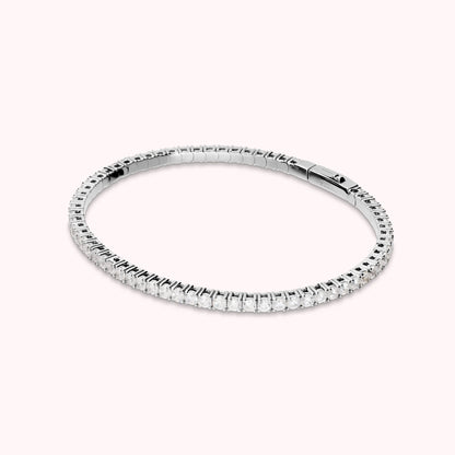 Bracciale Tennis Memory con Cubic Zirconia Placcato Oro 18Kt