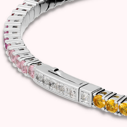 Rigid White Tennis Bracelet with Cubic Zirconia