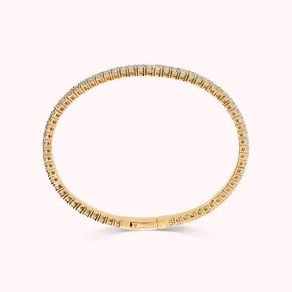 Rigid White Tennis Bracelet with Cubic Zirconia