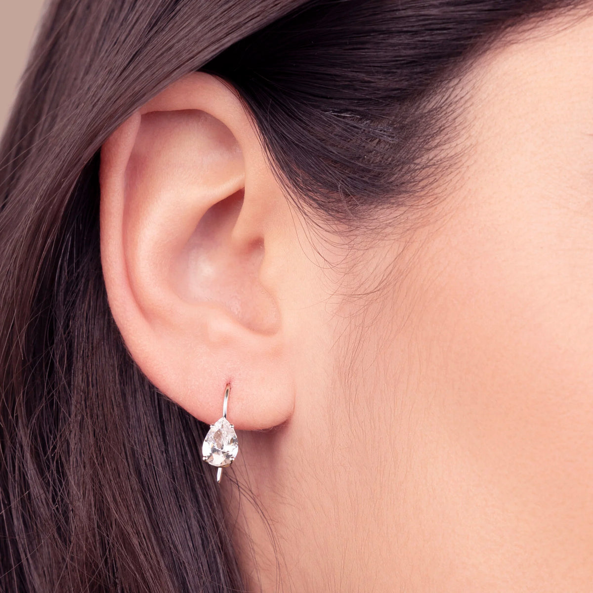 Orecchini Pendenti Attimi di Luce con Cubic Zirconia Bianche a Goccia