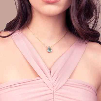 Collana con Ciondolo in Pavé Misto e Prisma Gem