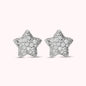 Orecchini a Lobo Stella con Pavè in Cubic Zirconia Placcati Oro 18Kt