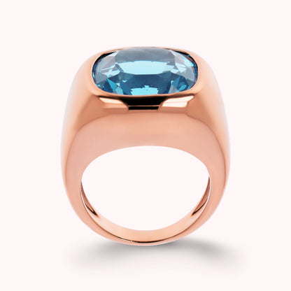 Anello Chevalier con Prisma Gem Taglio Cushion