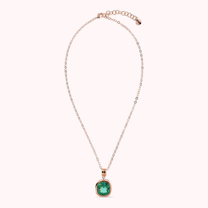 Collana con Punto Luce in Prisma Gem Taglio Cushion