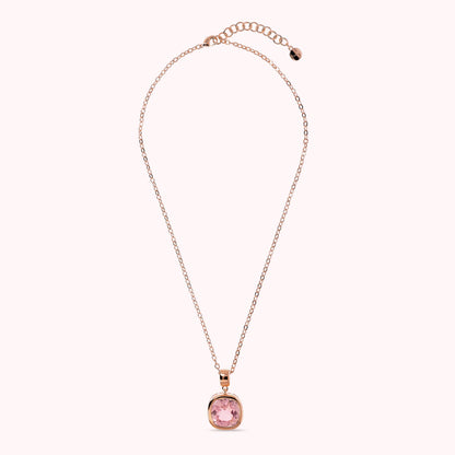 Collana con Punto Luce in Prisma Gem Taglio Cushion