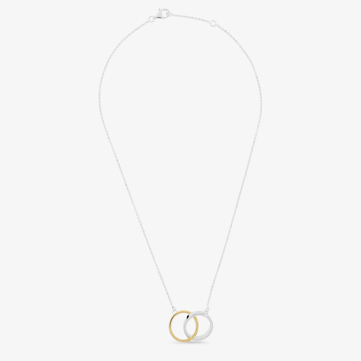Collana in Argento 950 con Doppio Pendente ad Anello
